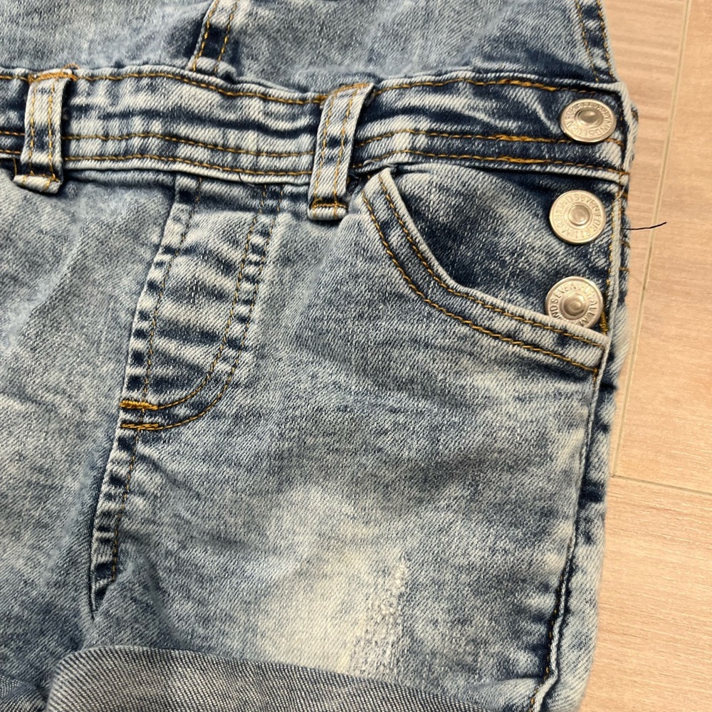 7 For All Mankind Kids Denim Overalls Size 18 Months - Picture 3 of 11